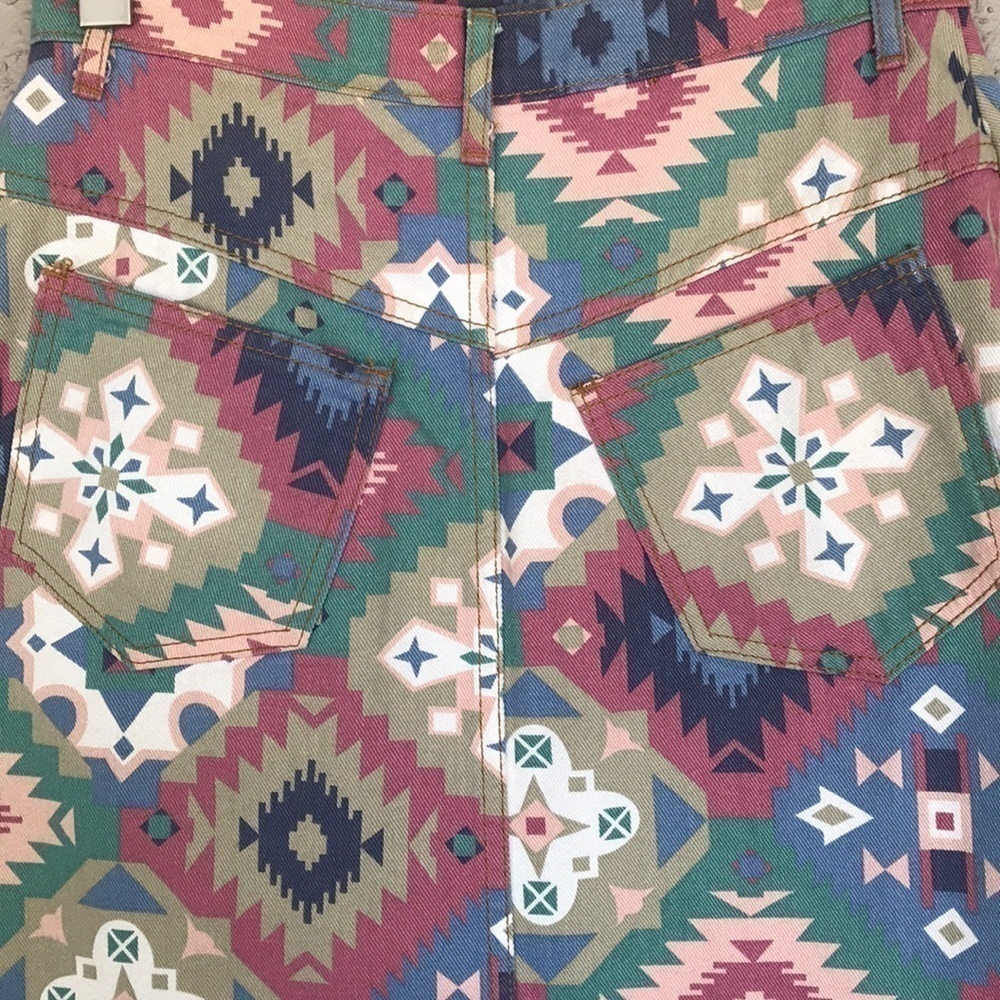 Vintage Niki-Lee California Southwestern Denim Maxi Skirt Size 7 USA - Picture 6 of 12